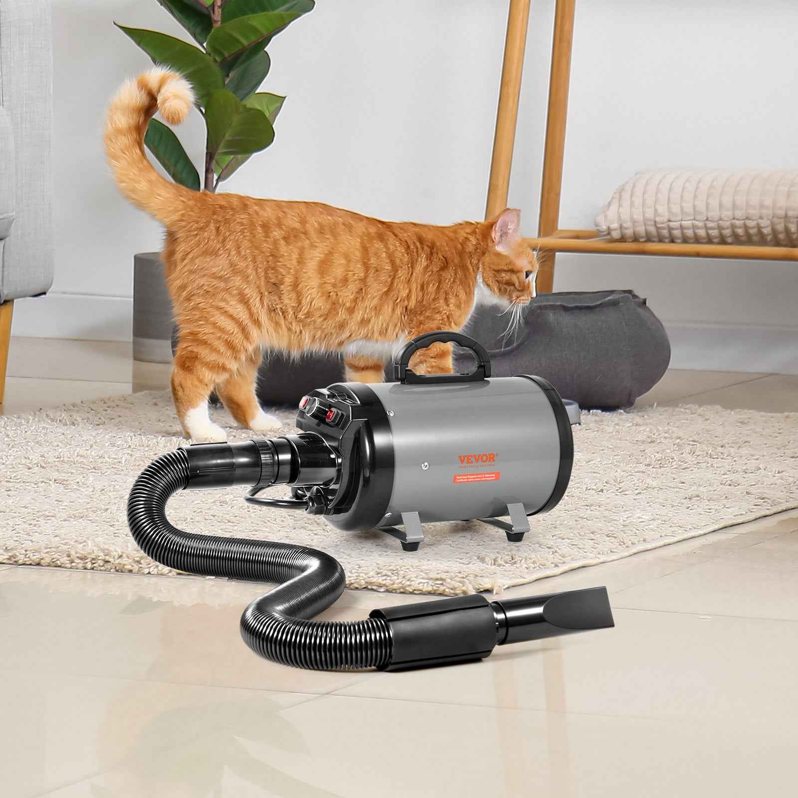 Dog Grooming Blow Dryer 2800W - High Velocity Pet Hair Dryer with 4 Nozzles