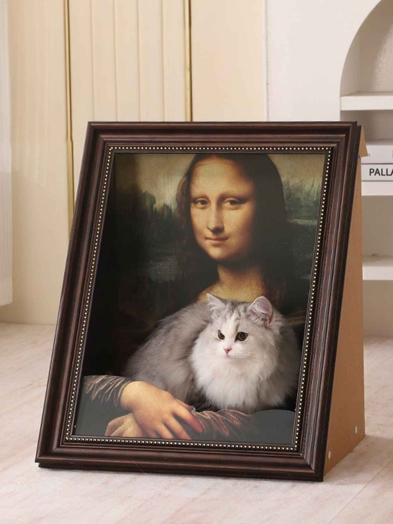 Cat House Artistic Frame - Famous Painting Cardboard Hideaway