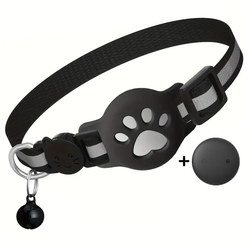 Paw Prints Tracker - Cat Collar with AirTag Holder