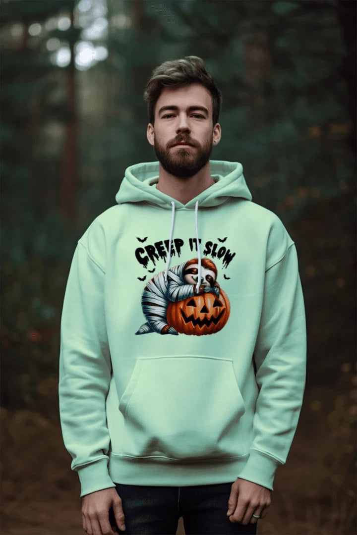 Cute Sloth Pumpkin Halloween Hoodie - Cozy Fall Sweatshirt