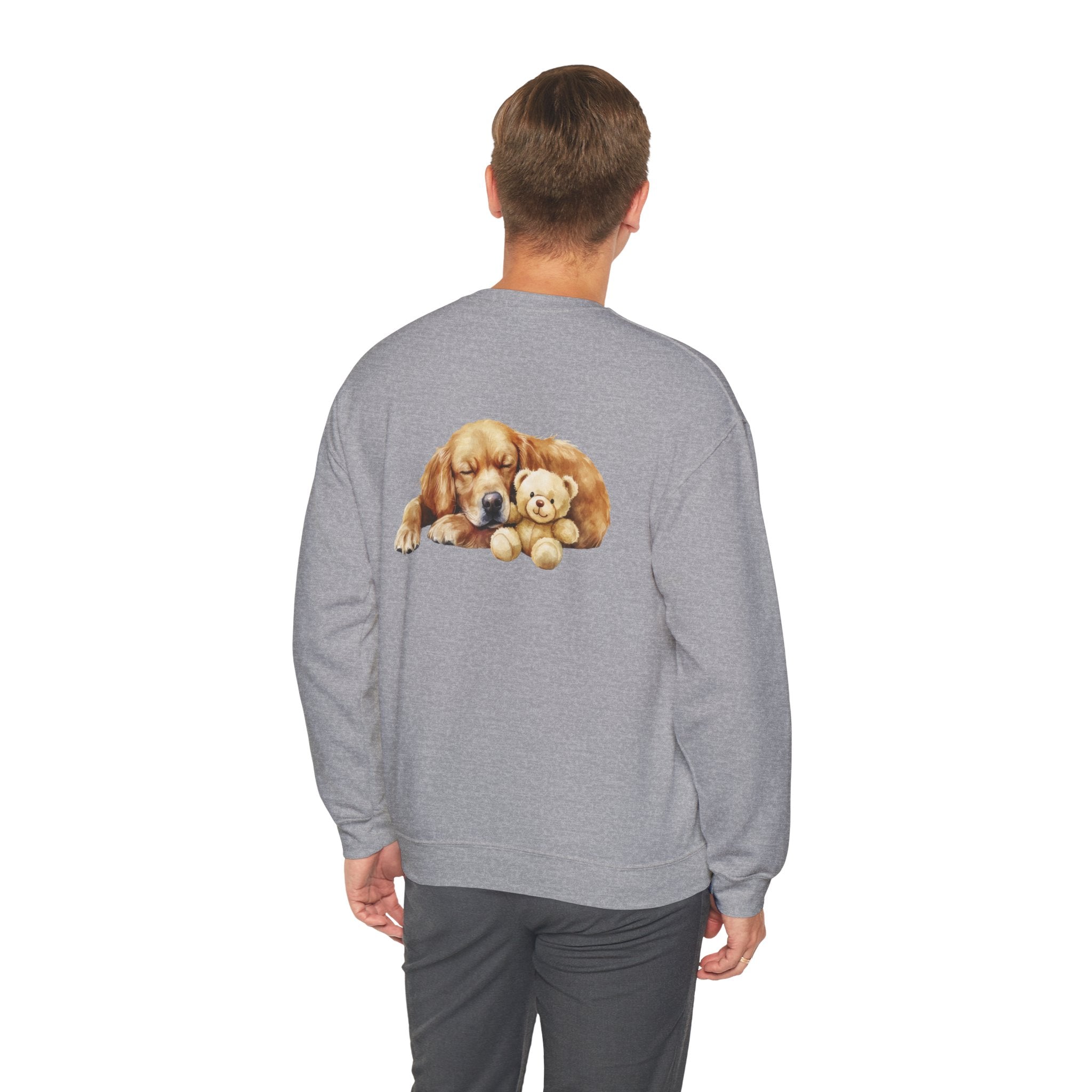 Baby Golden Retriever Crewneck - Nap with Teddy Bear