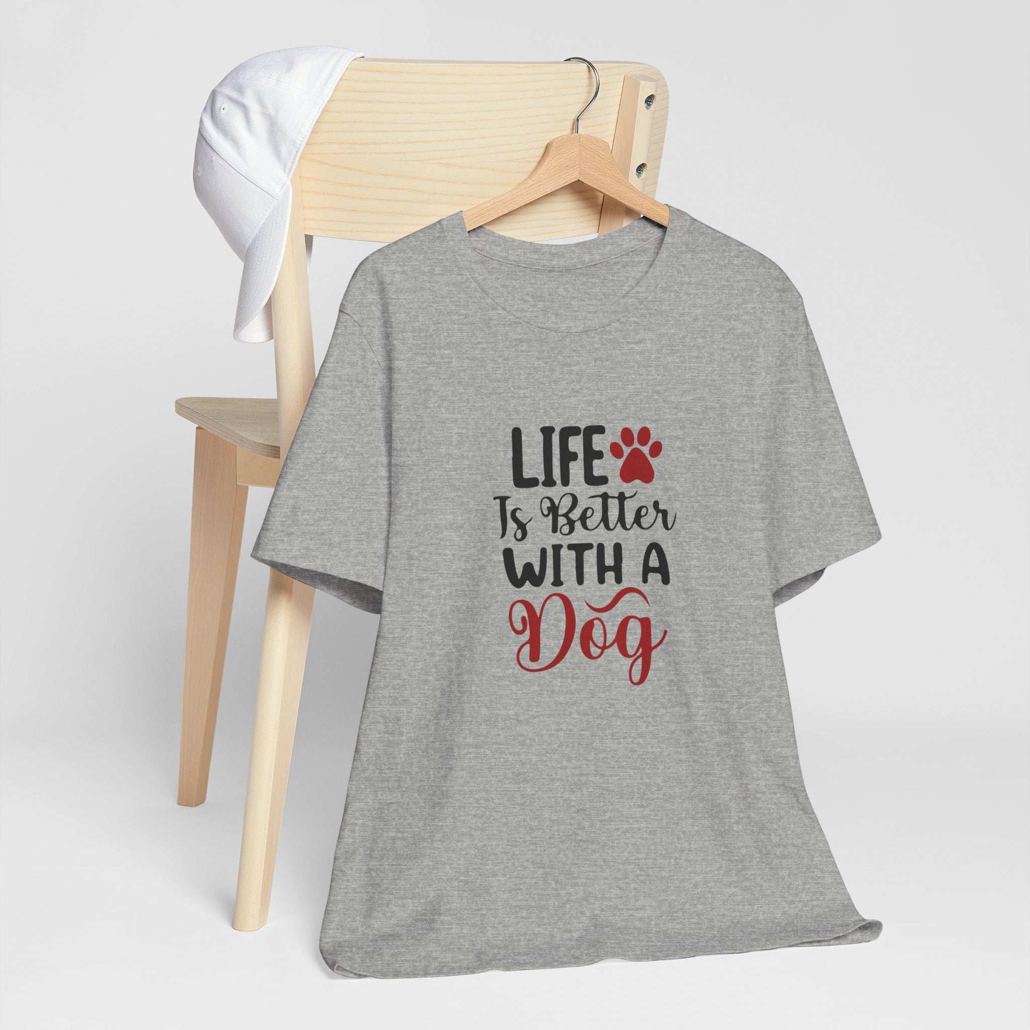 Life is Better with a Dog Tee - Unisex Jersey Short Sleeve T-Shirt