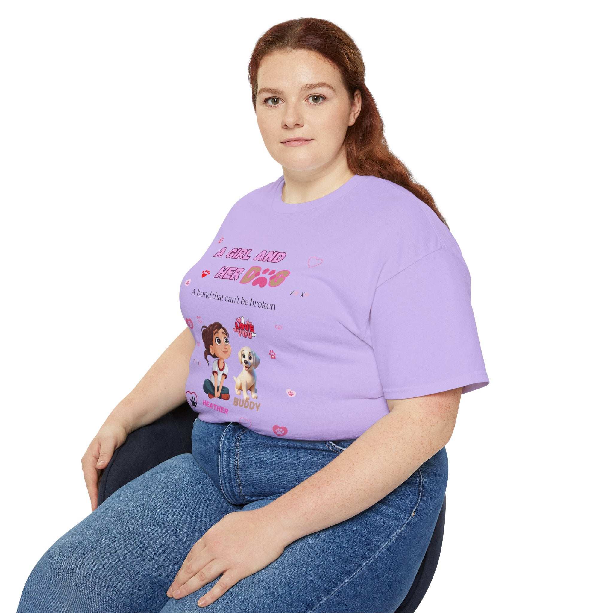 Girl and Her Dog Unisex Tee | Cute Pet Lover Shirt | Personalized Gift