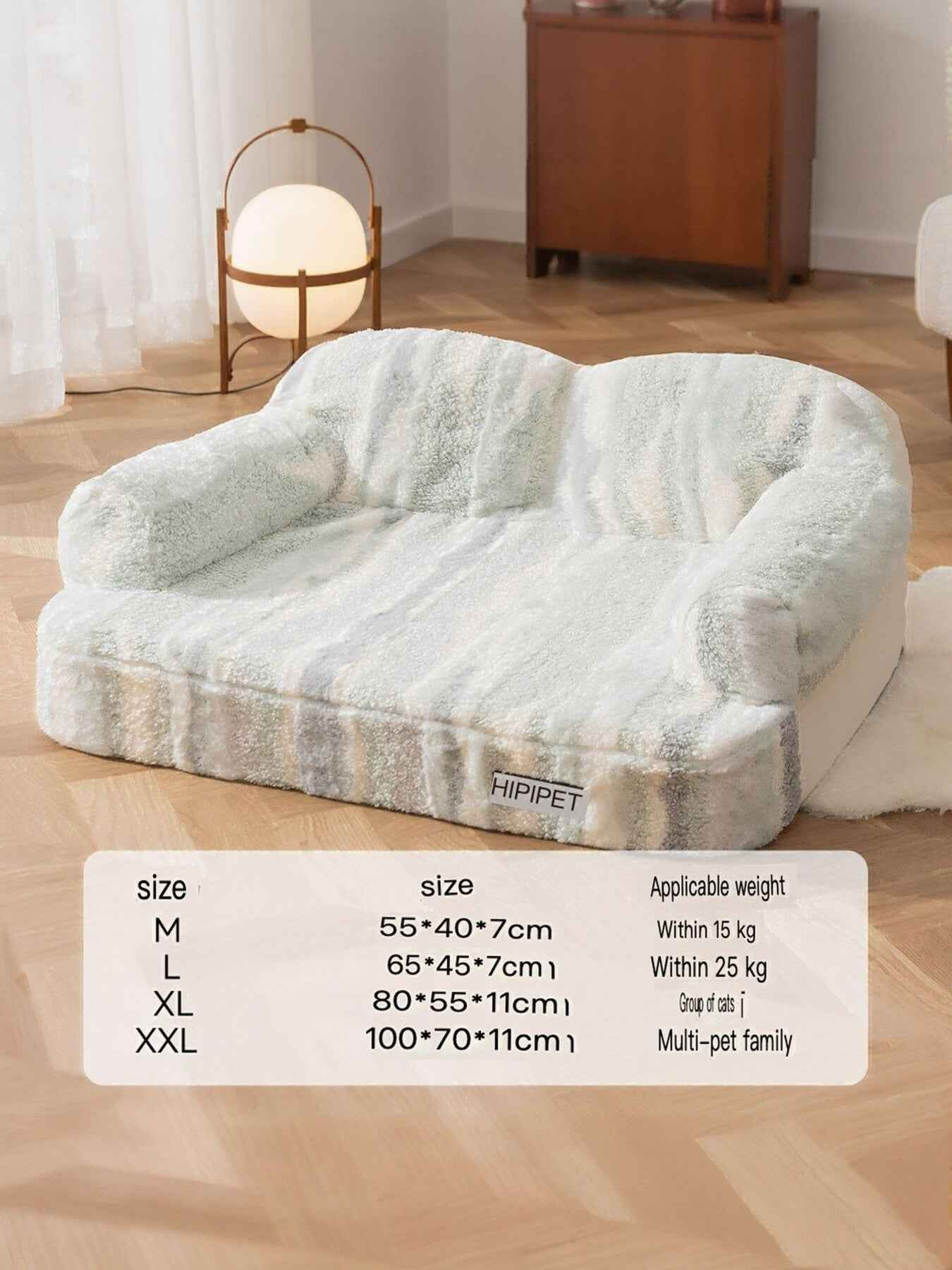 Pet Plush Bolster Bed Semi-Enclosed - Cozy Nest for Cats and Dogs