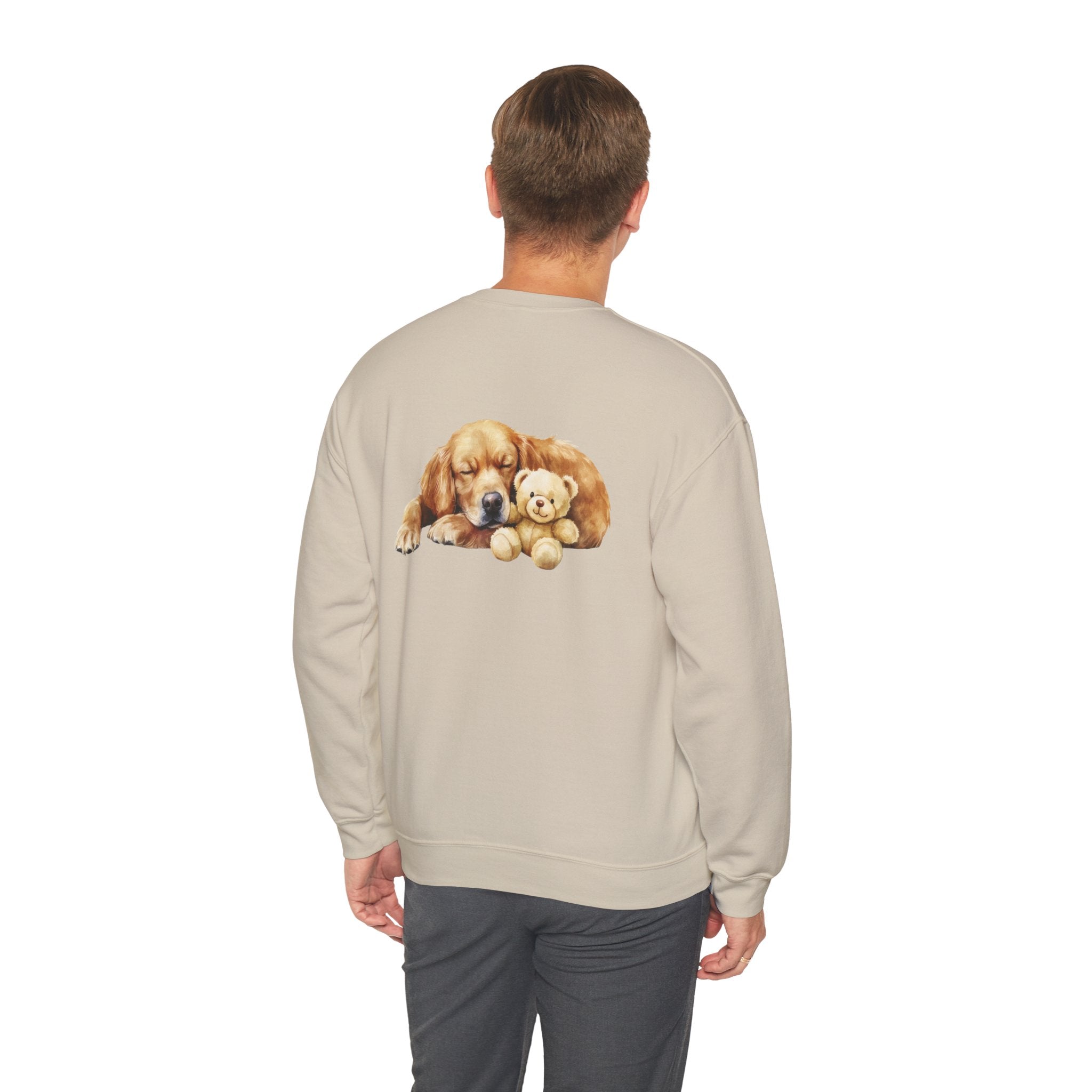 Baby Golden Retriever Crewneck - Nap with Teddy Bear