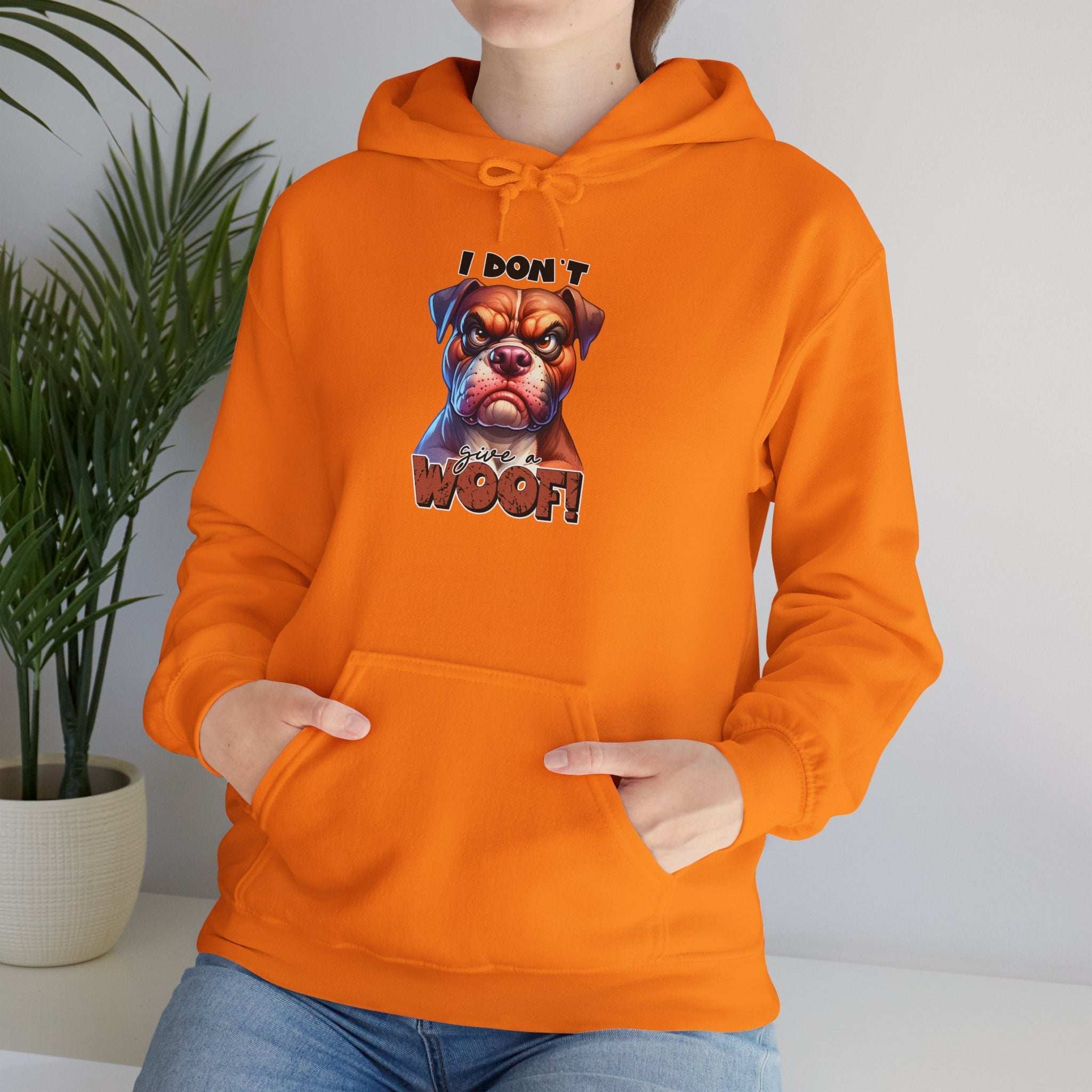 Fun Dog-Themed Unisex Hoodie - "I Don't Give a Woof"