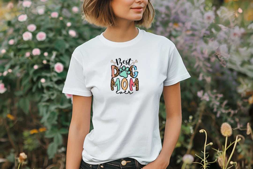 Best Dog Mom Ever Pet T-shirt - Premium Dog Lover Tee for Proud Pet Parents
