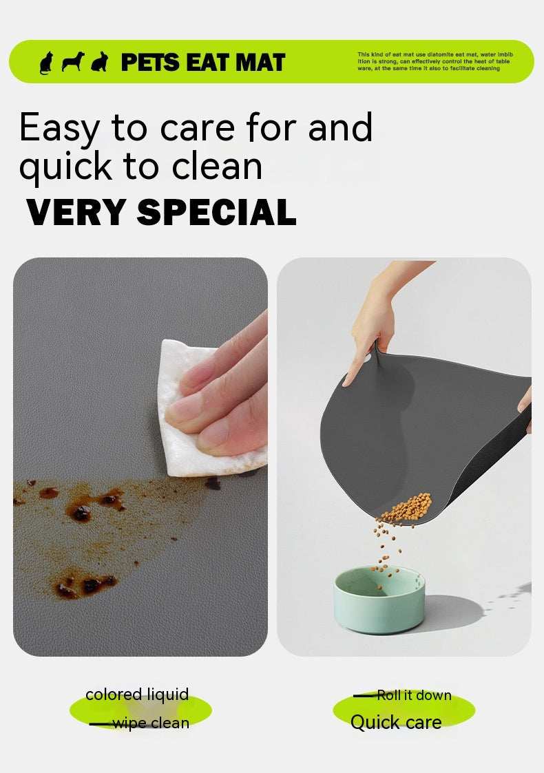 Pet Feeding Mat for Dogs and Cats - Washable And Reusable Placemat