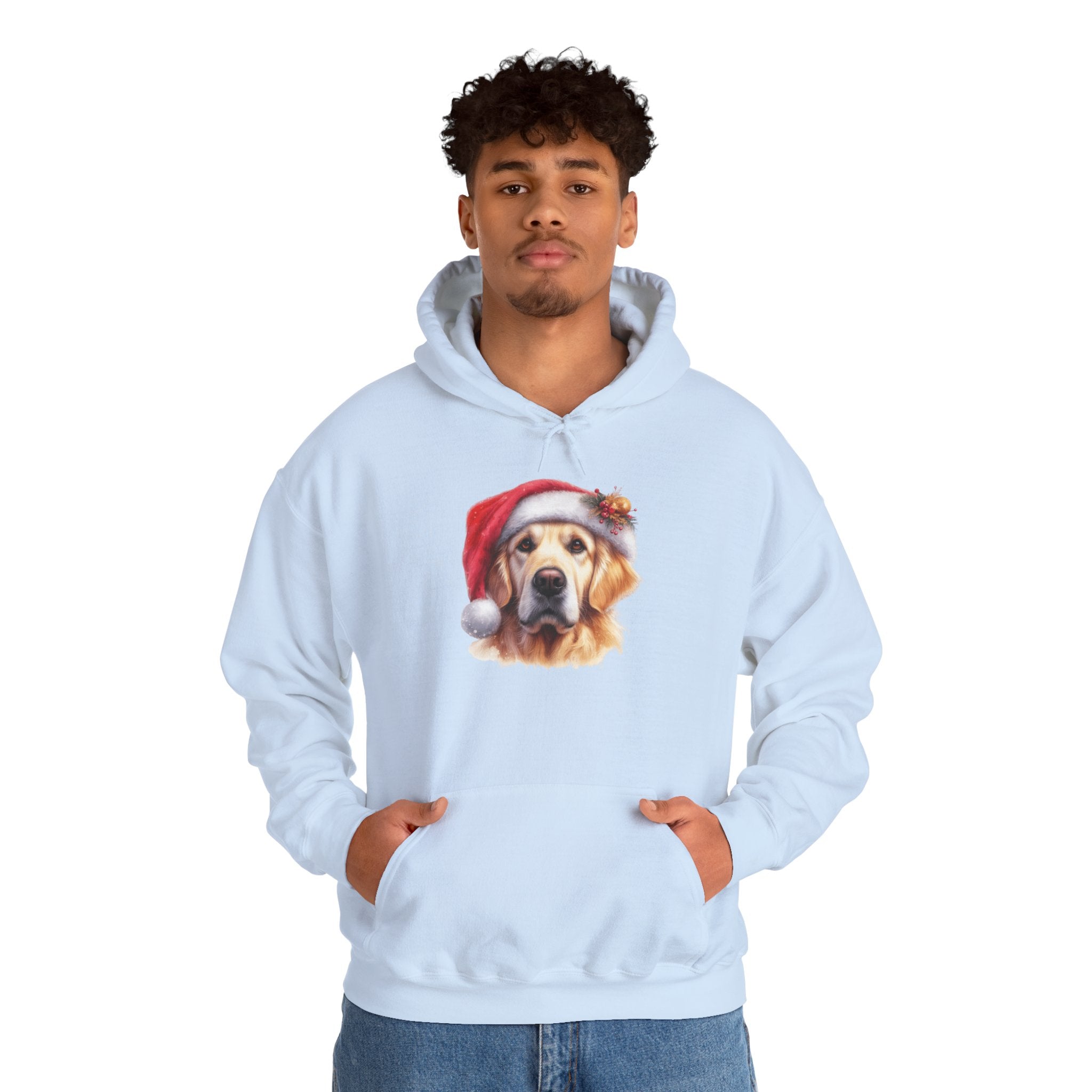 Christmas Hoodie - Golden Retriever in Santa Hat