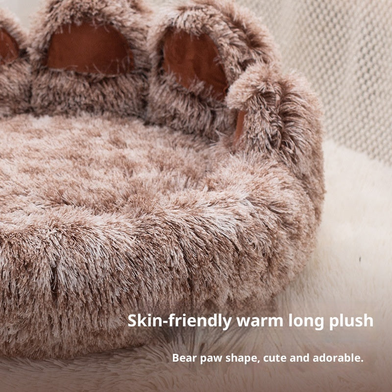 Pet Bed - Round Plush Thickened for Dogs & Cats