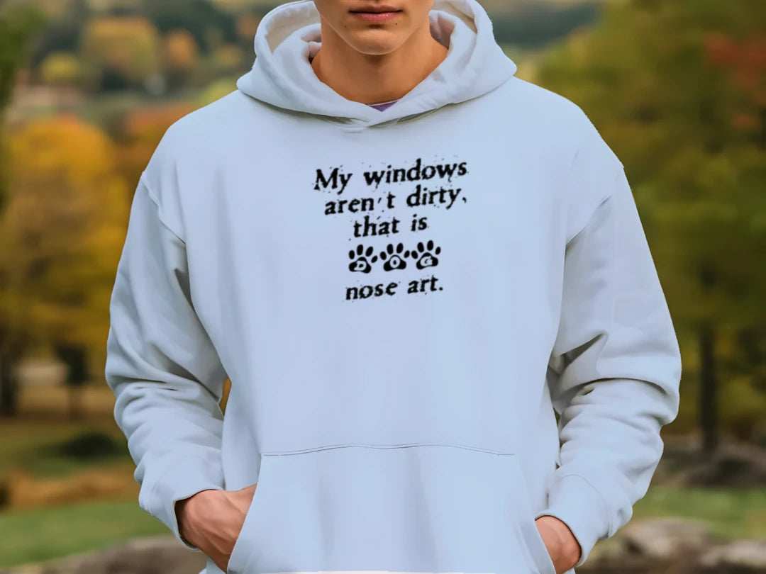 Window Nose Art Hoodie Sweatshirt - Pet Parent Comfort