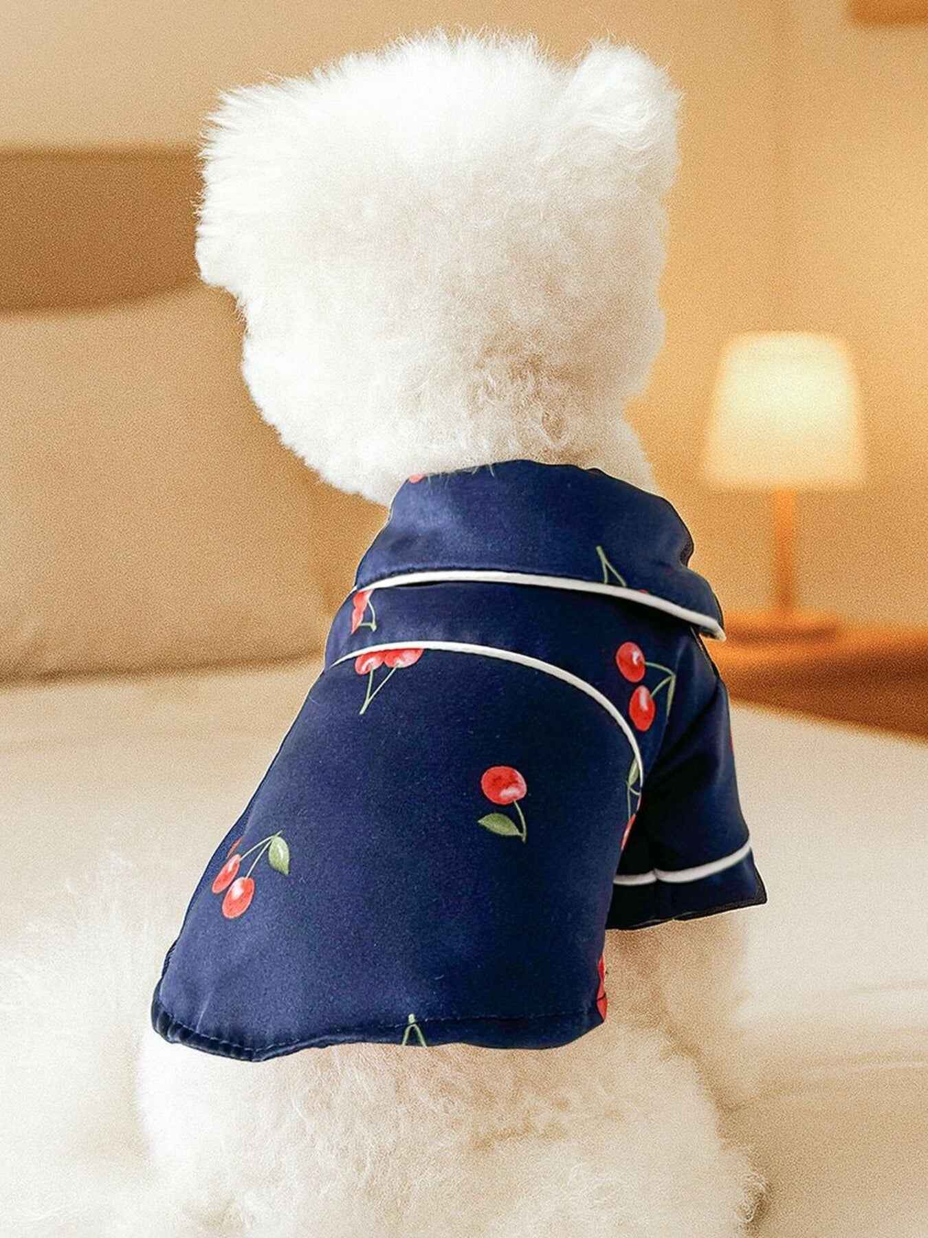 Satin Pet Pajamas with Contrast Piping