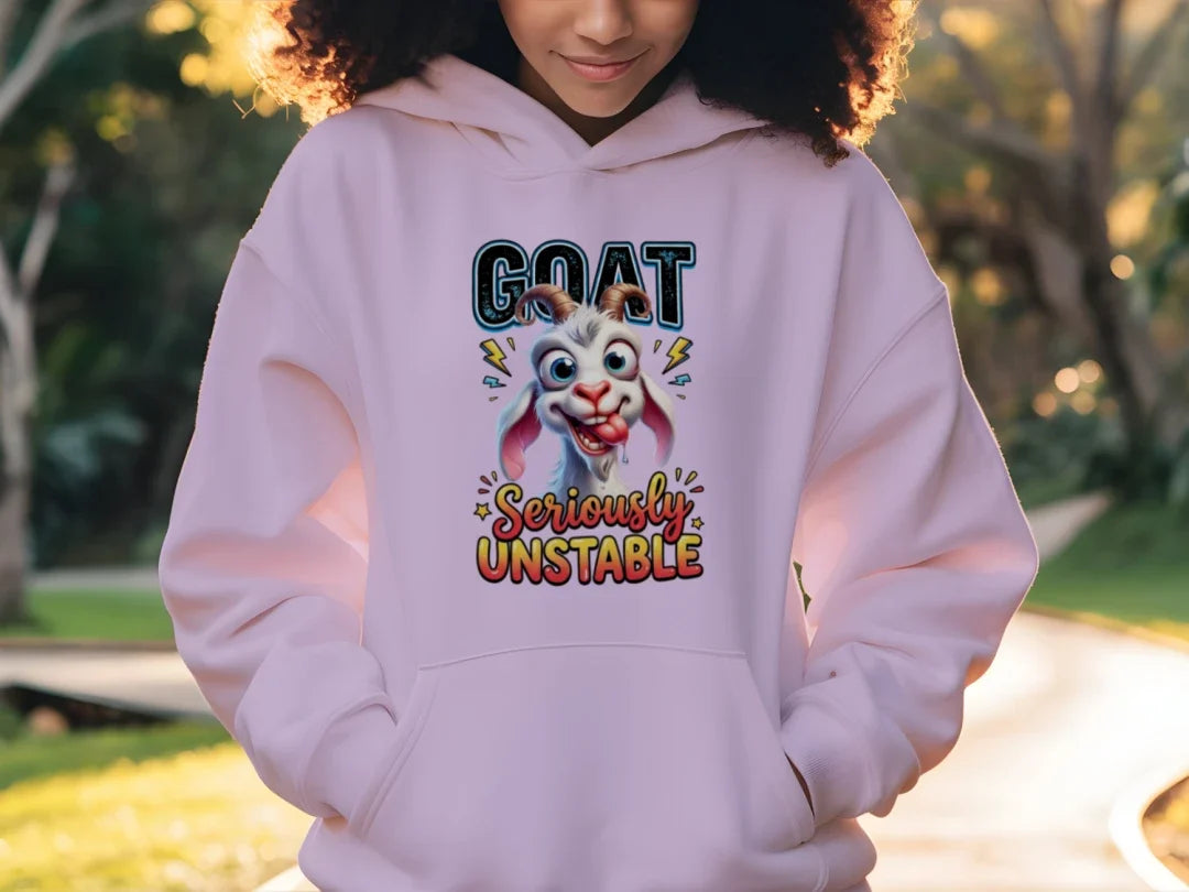 Seriously Unstable Goat Hoodie - Funny Animal Lover Gift