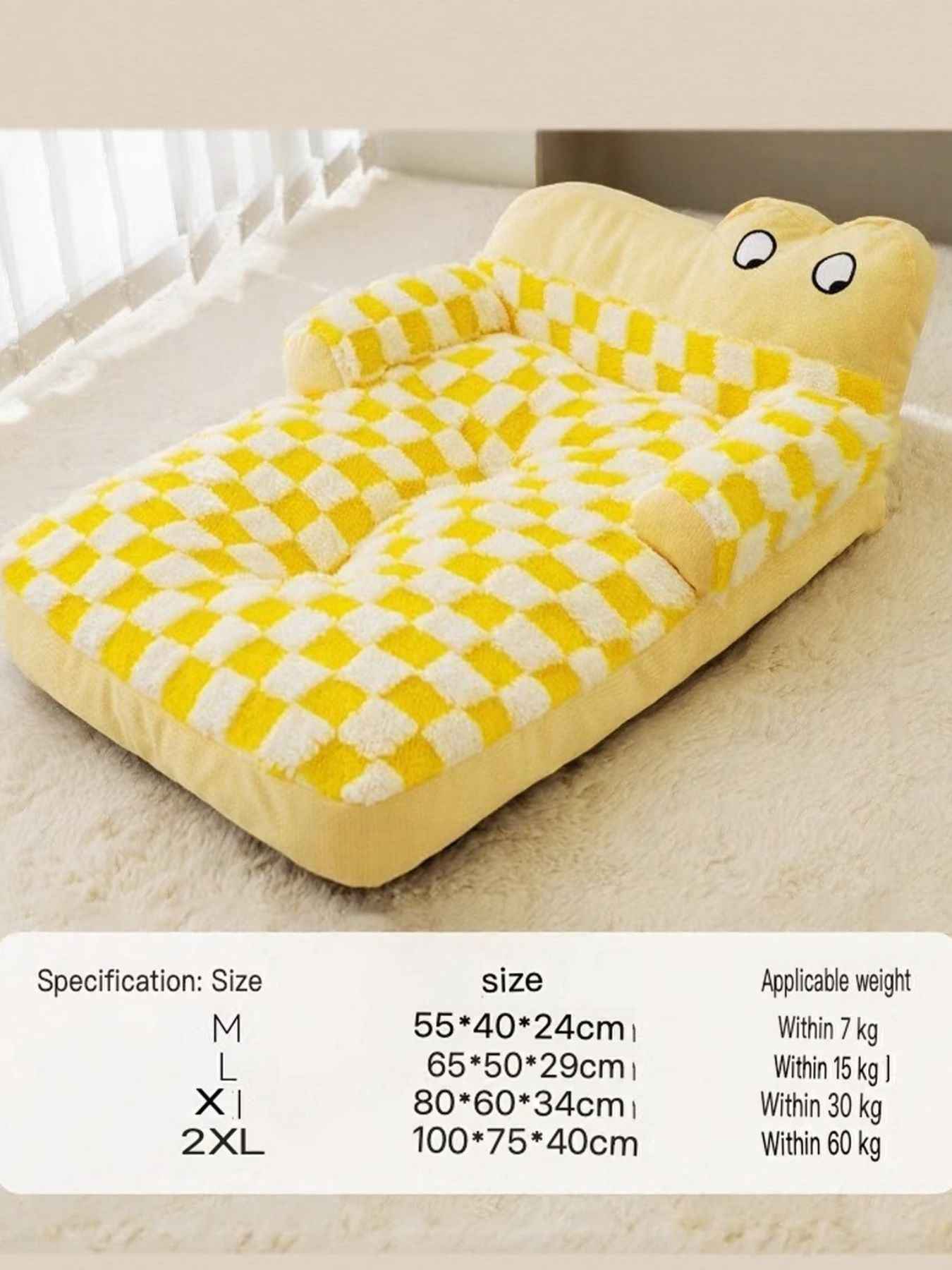 Pet Plush Bolster Bed Semi-Enclosed - Cozy Nest for Cats and Dogs