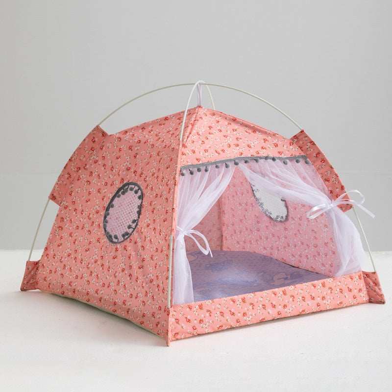 Portable Cat Tent Nest with Summer Bug Screen