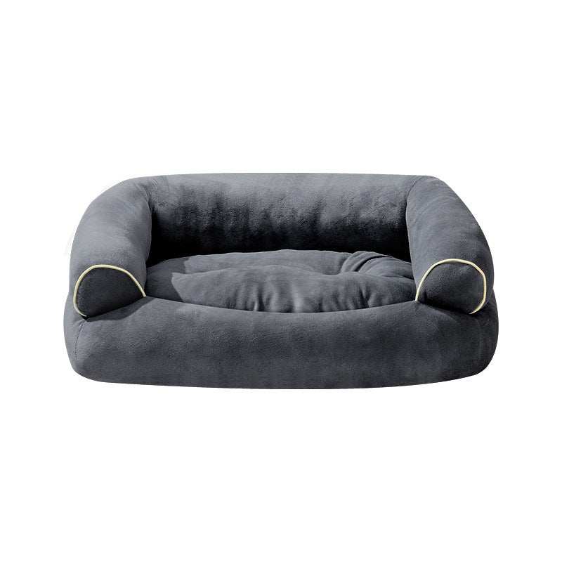 Soft Fabric Pet Sofa Bed For Dogs and Cats with Side Bolsters - Small to 3XL