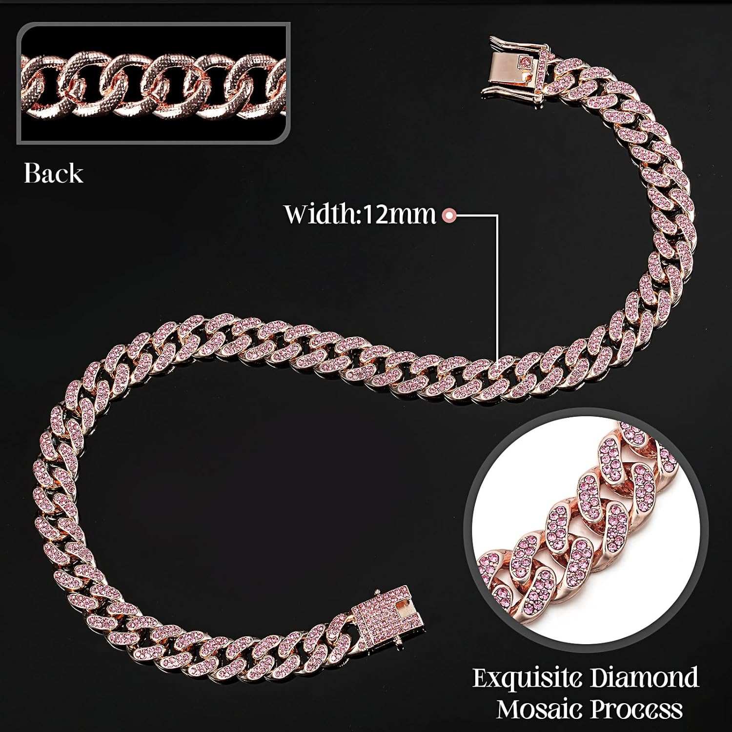 Dog & Cat Metal Chain Crystal Collar Necklace Pet Jewelry - Accessories For Small Medium Large Dogs & Cats