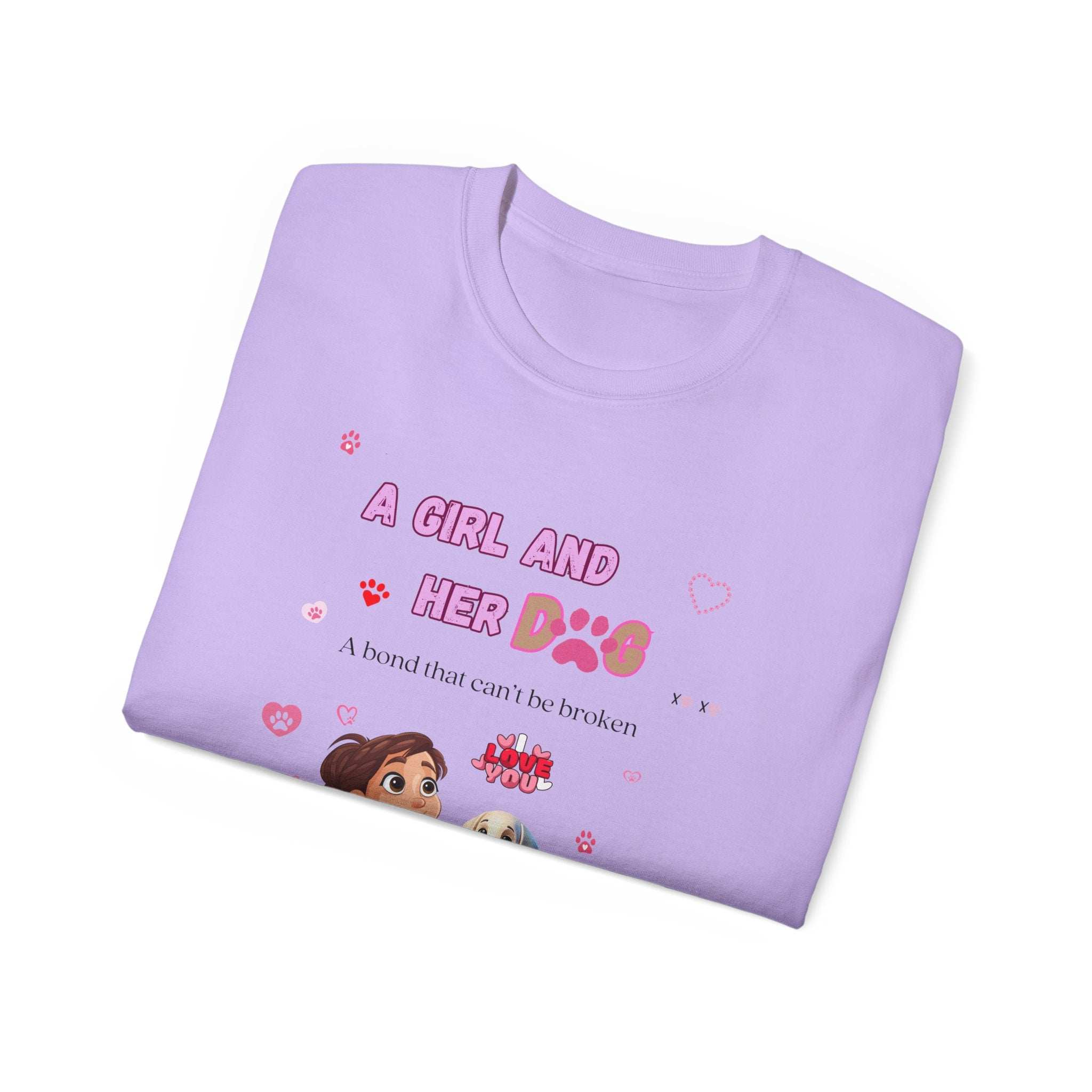 Girl and Her Dog Unisex Tee | Cute Pet Lover Shirt | Personalized Gift