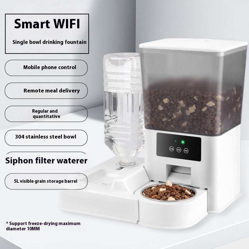 Double Bowl Intelligent Timer Surveillance Video Feeder - Use Remote Voice Call
