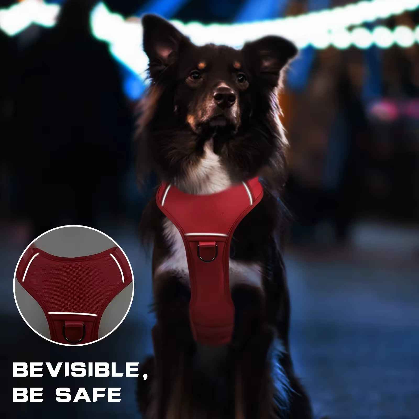 Tactical Dog Harness No-Pull - Reflective Dual Handle Vest
