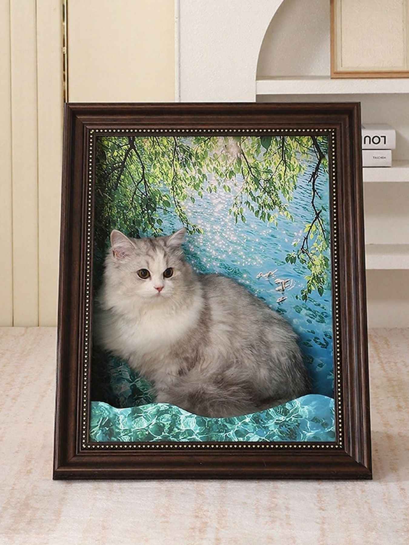 Cat House Artistic Frame - Famous Painting Cardboard Hideaway