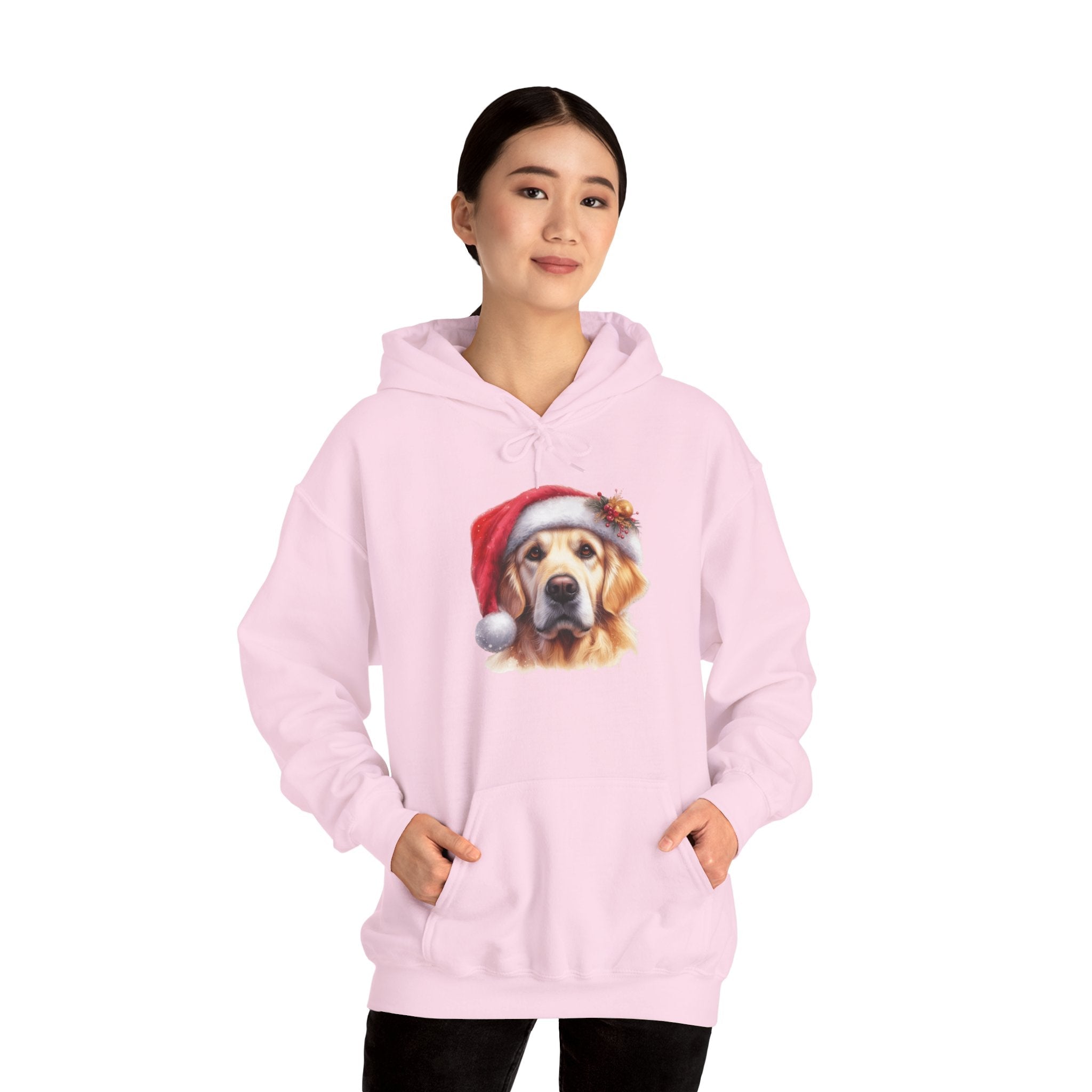 Christmas Hoodie - Golden Retriever in Santa Hat