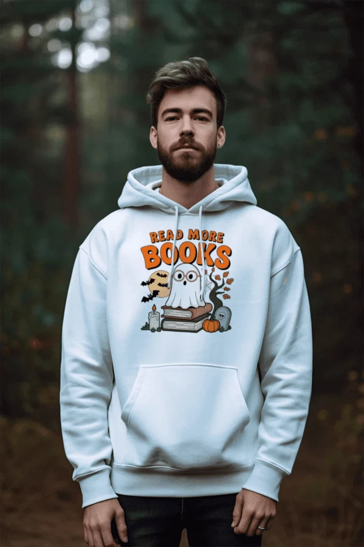 Halloween Cute Ghost Read More Books Hoodie Sweatshirt
