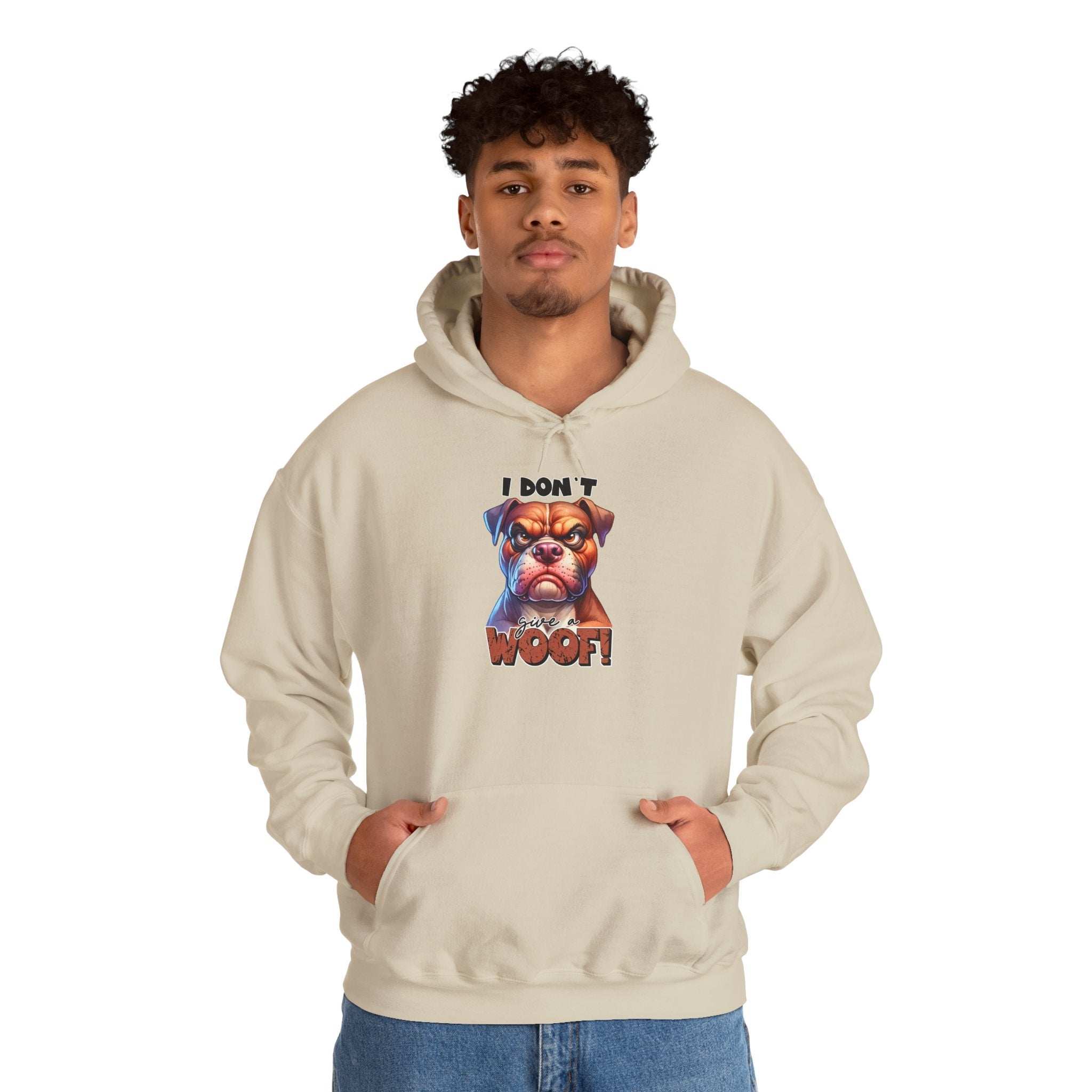 Fun Dog-Themed Unisex Hoodie - "I Don't Give a Woof"