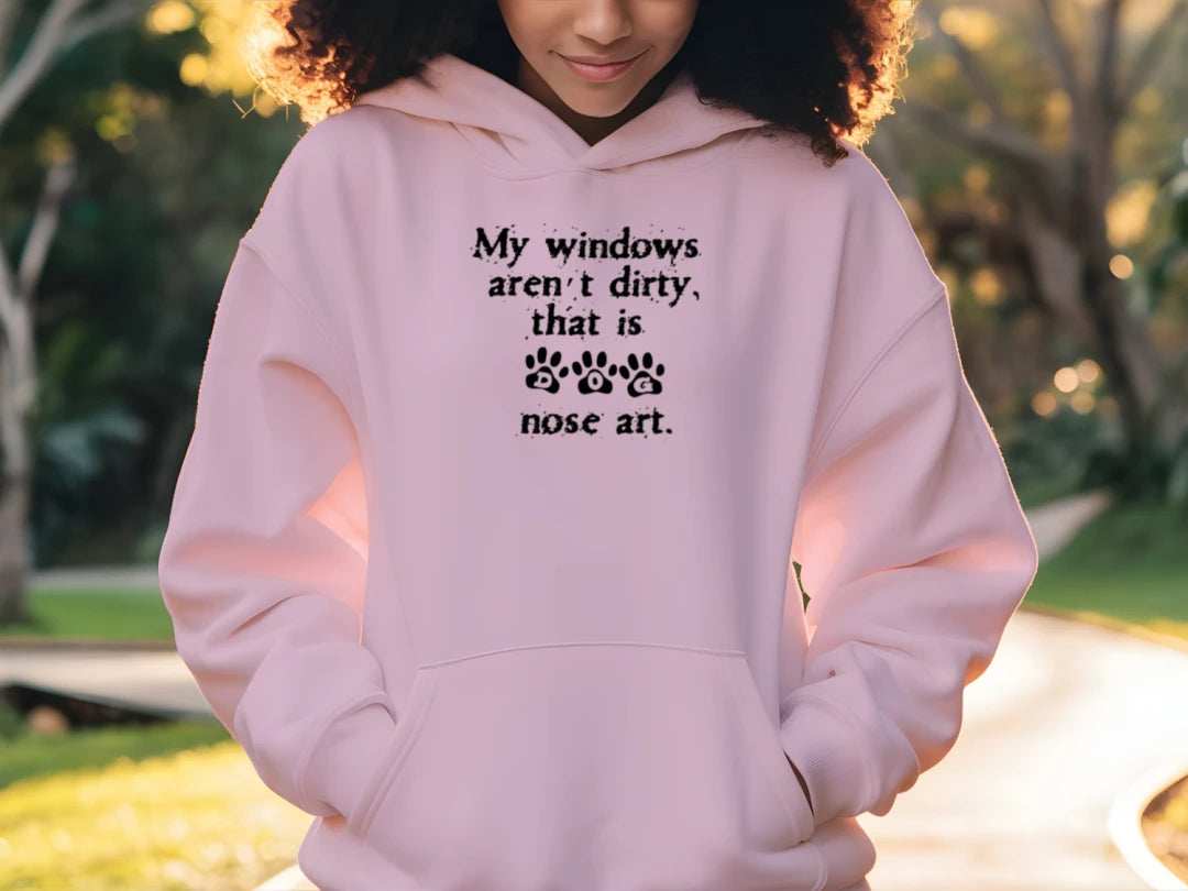 Window Nose Art Hoodie Sweatshirt - Pet Parent Comfort
