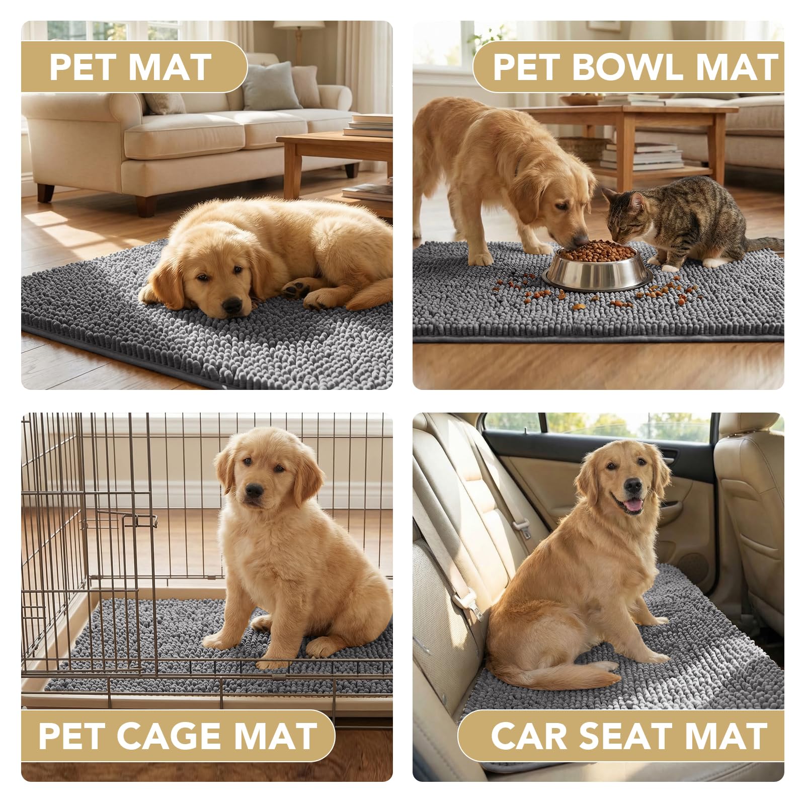 Muddy Paws Dog Doormat - Absorbs Moisture And Dirt