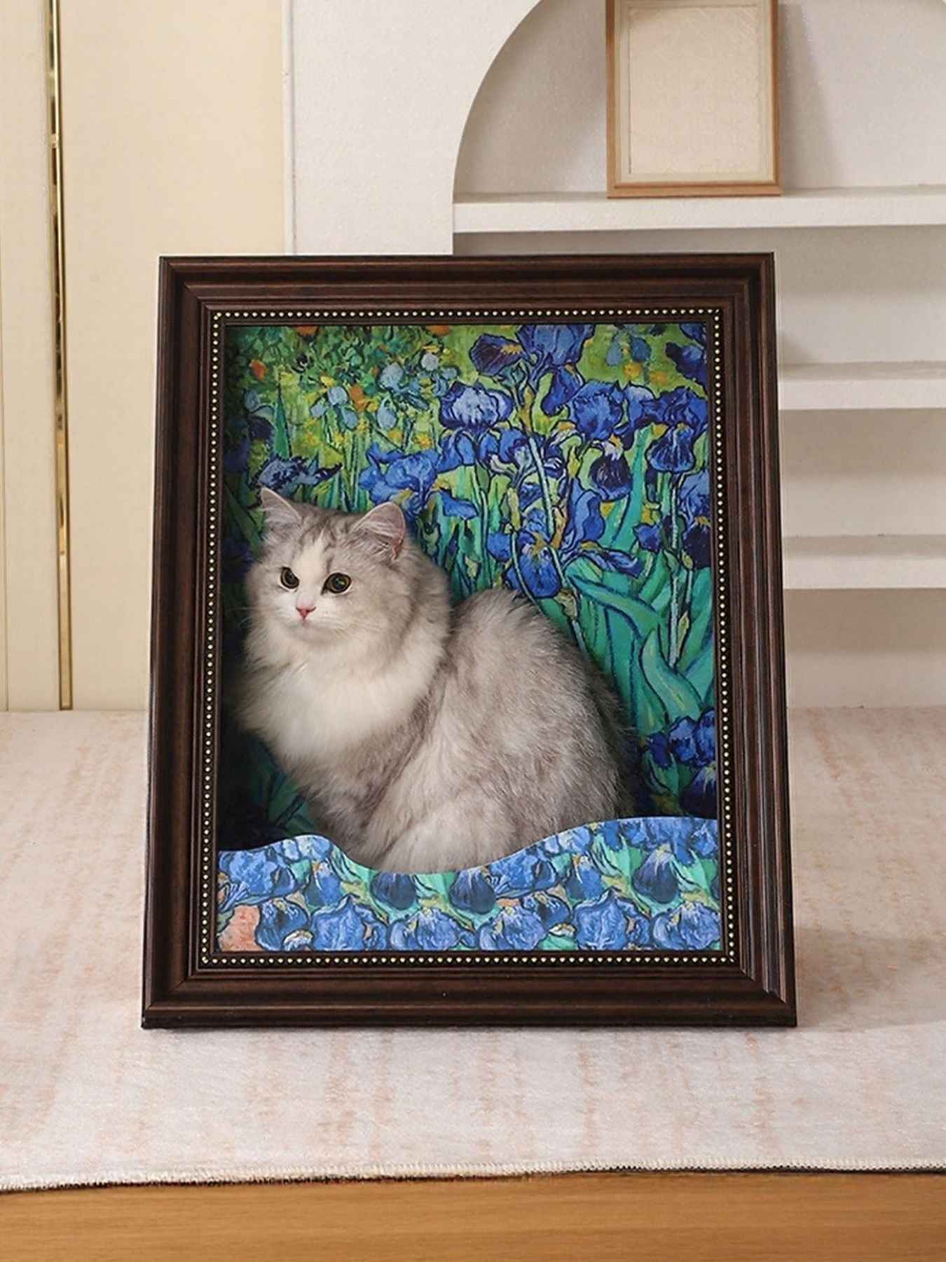 Cat House Artistic Frame - Famous Painting Cardboard Hideaway