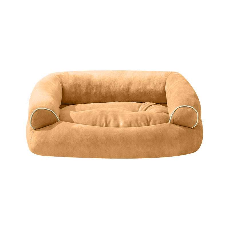 Soft Fabric Pet Sofa Bed For Dogs and Cats with Side Bolsters - Small to 3XL