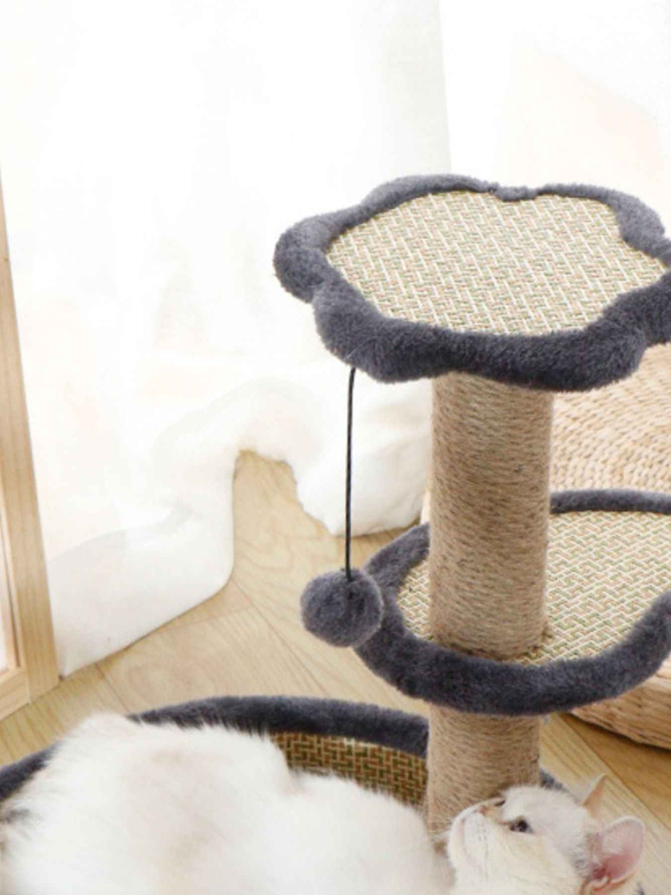 Cat Scratching Post with Bed - Sisal Tower and Toy