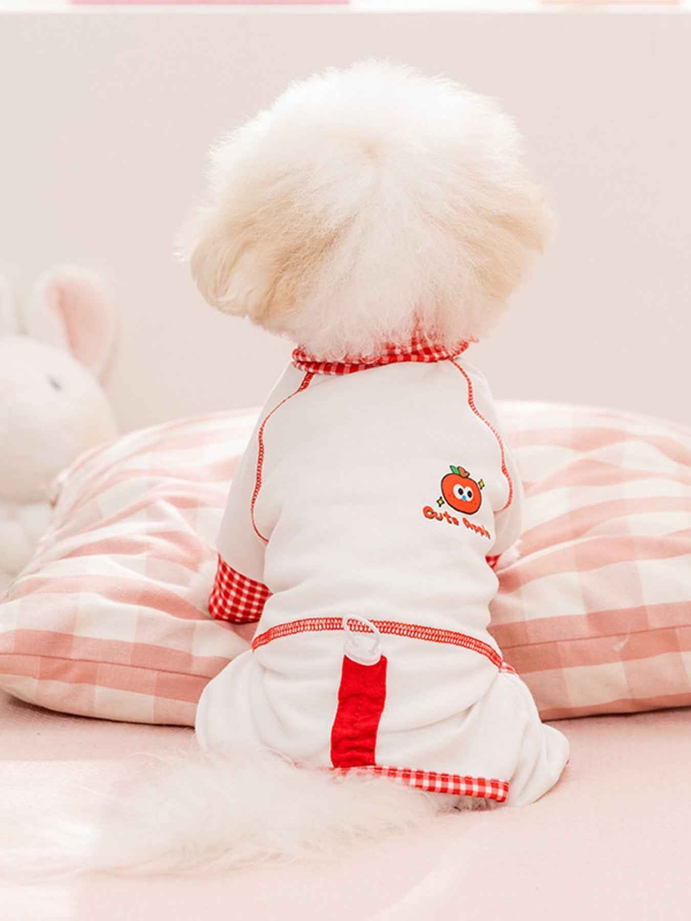 Pet Pajamas Contrast Color - Soft Pocketed Onesie for Cats and Dogs