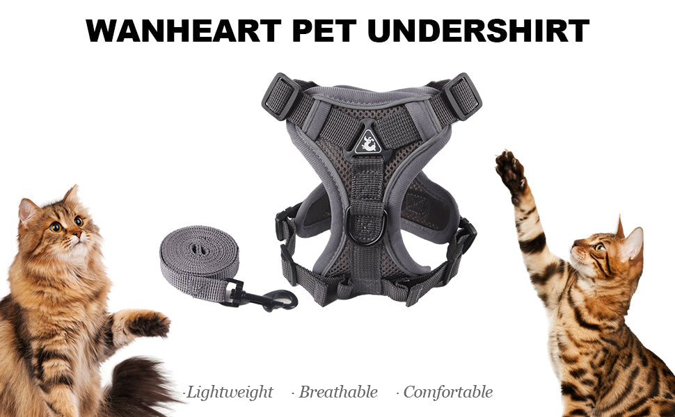 Anti-Escape Cat Harness - Breathable Mesh Leash Set