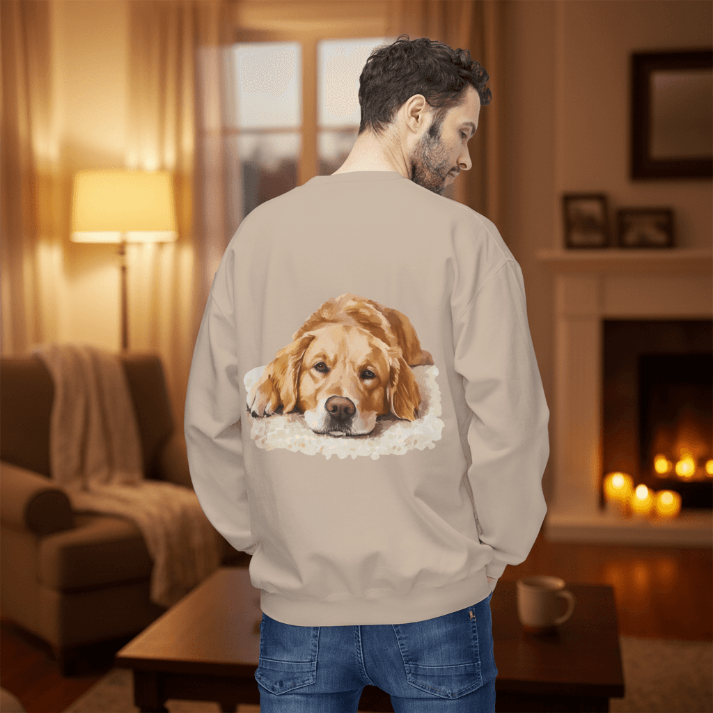 Cozy Golden Retriever Sweatshirt - Naptime Ahead Cloud