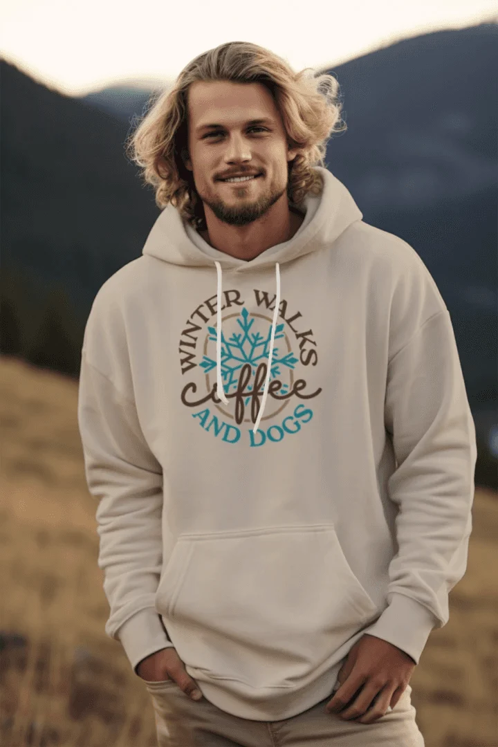 Winter Walk Coffee Hoodie Sweatshirt - Cozy Coffee Lover
