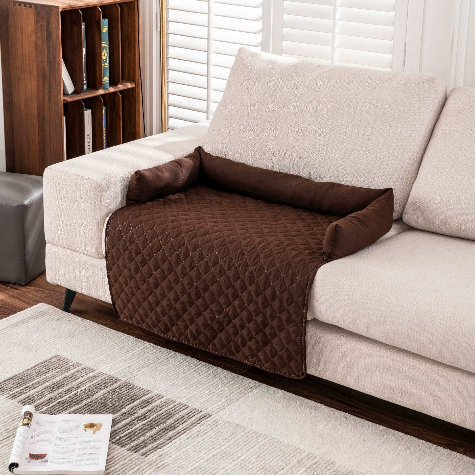 Waterproof Pet Mat with Side Bolsters - Furniture Protector Cover