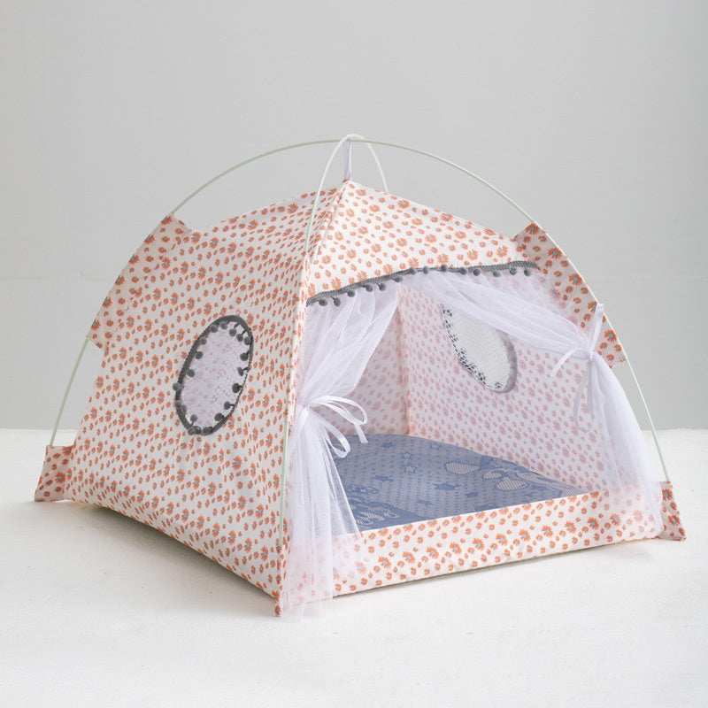 Portable Cat Tent Nest with Summer Bug Screen