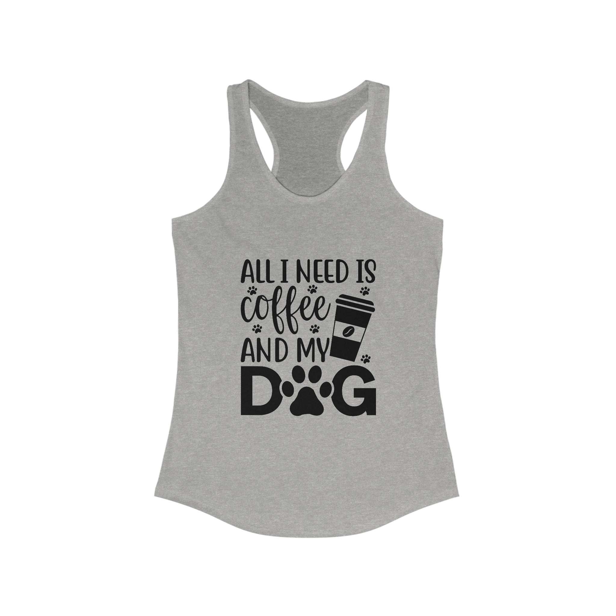 Coffee & Dog Lover's Racerback Tank Pet Lover Apparel