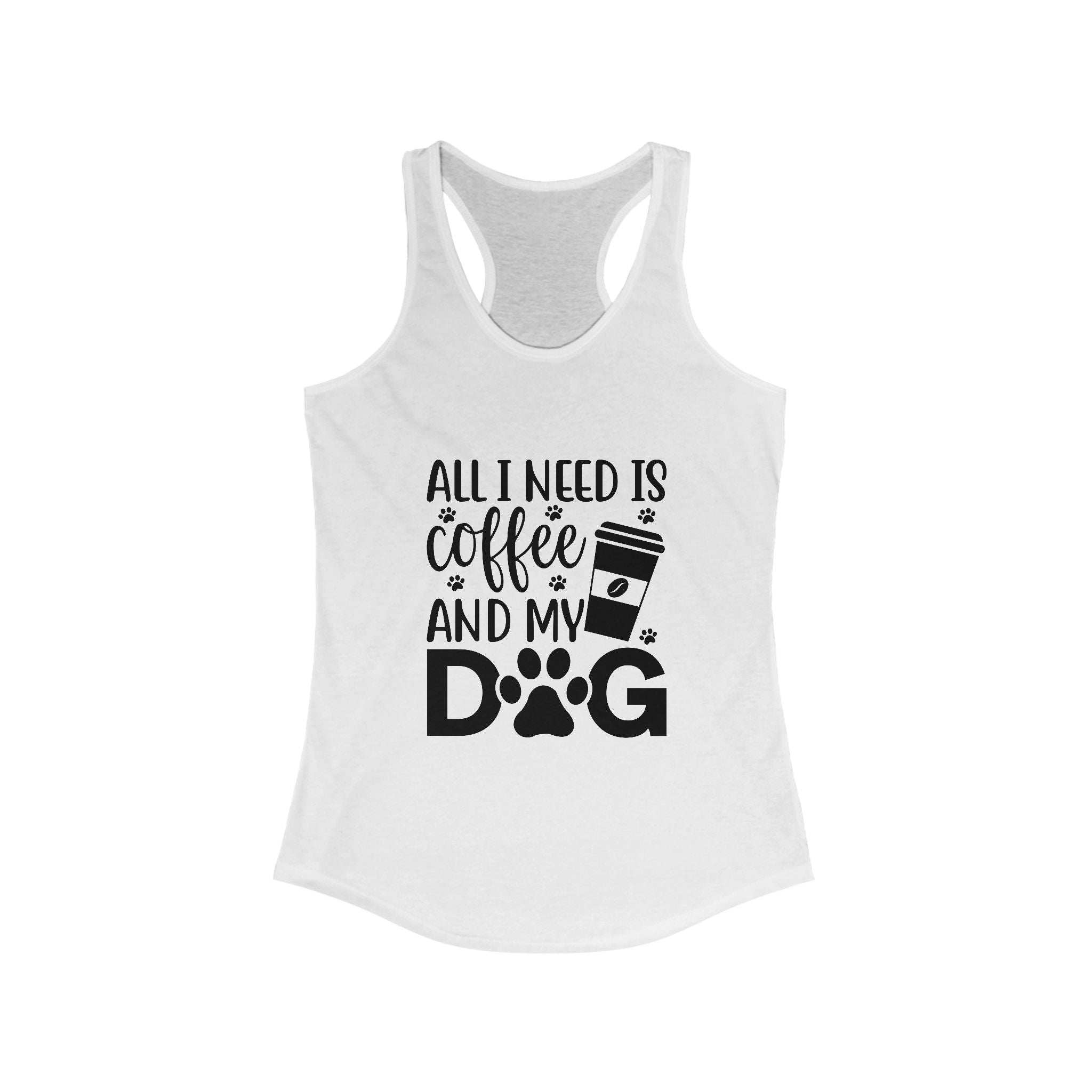 Coffee & Dog Lover's Racerback Tank Pet Lover Apparel