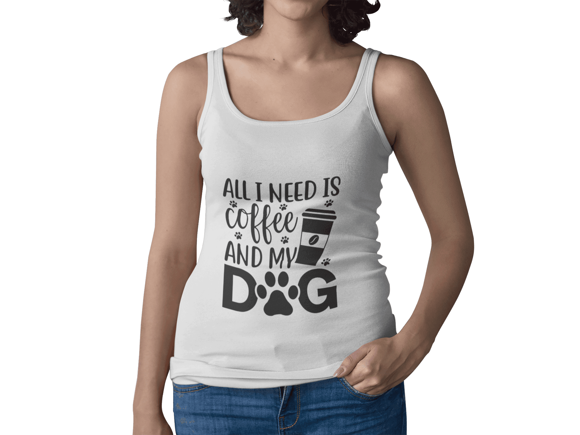 Coffee & Dog Lover's Racerback Tank Pet Lover Apparel