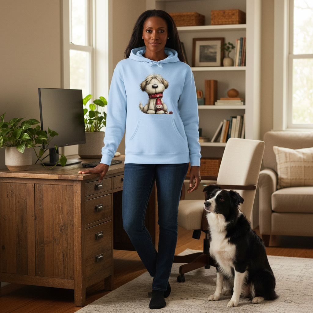 Whimsy Dog Scarf - Comfort Colors Cozy Sweatshirt