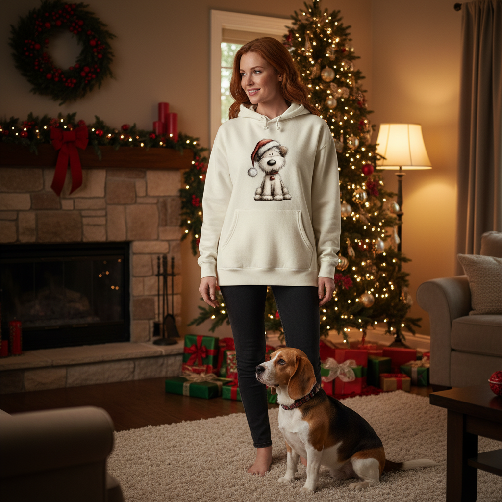 Whimsy Santa Hat - Comfort Colors Holiday Sweatshirt