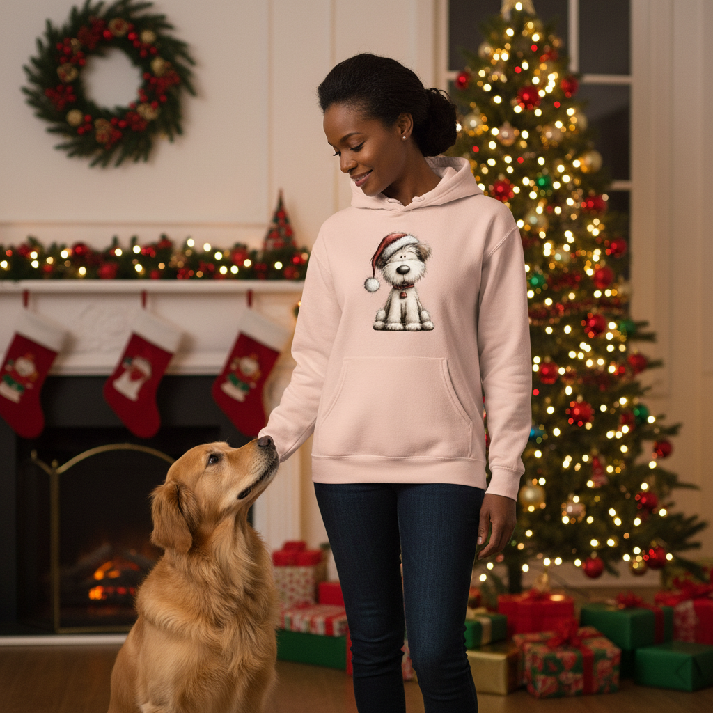 Whimsy Santa Hat - Comfort Colors Holiday Sweatshirt