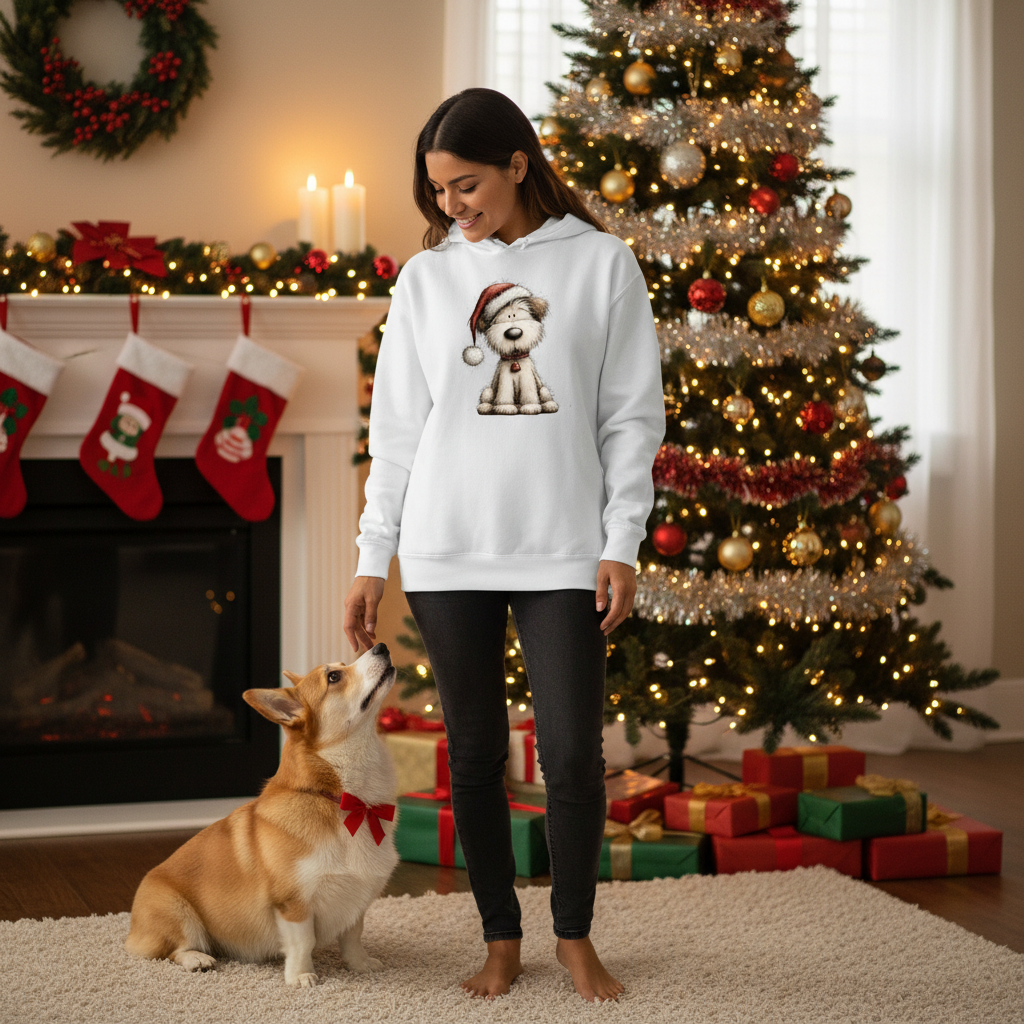 Whimsy Santa Hat - Comfort Colors Holiday Sweatshirt