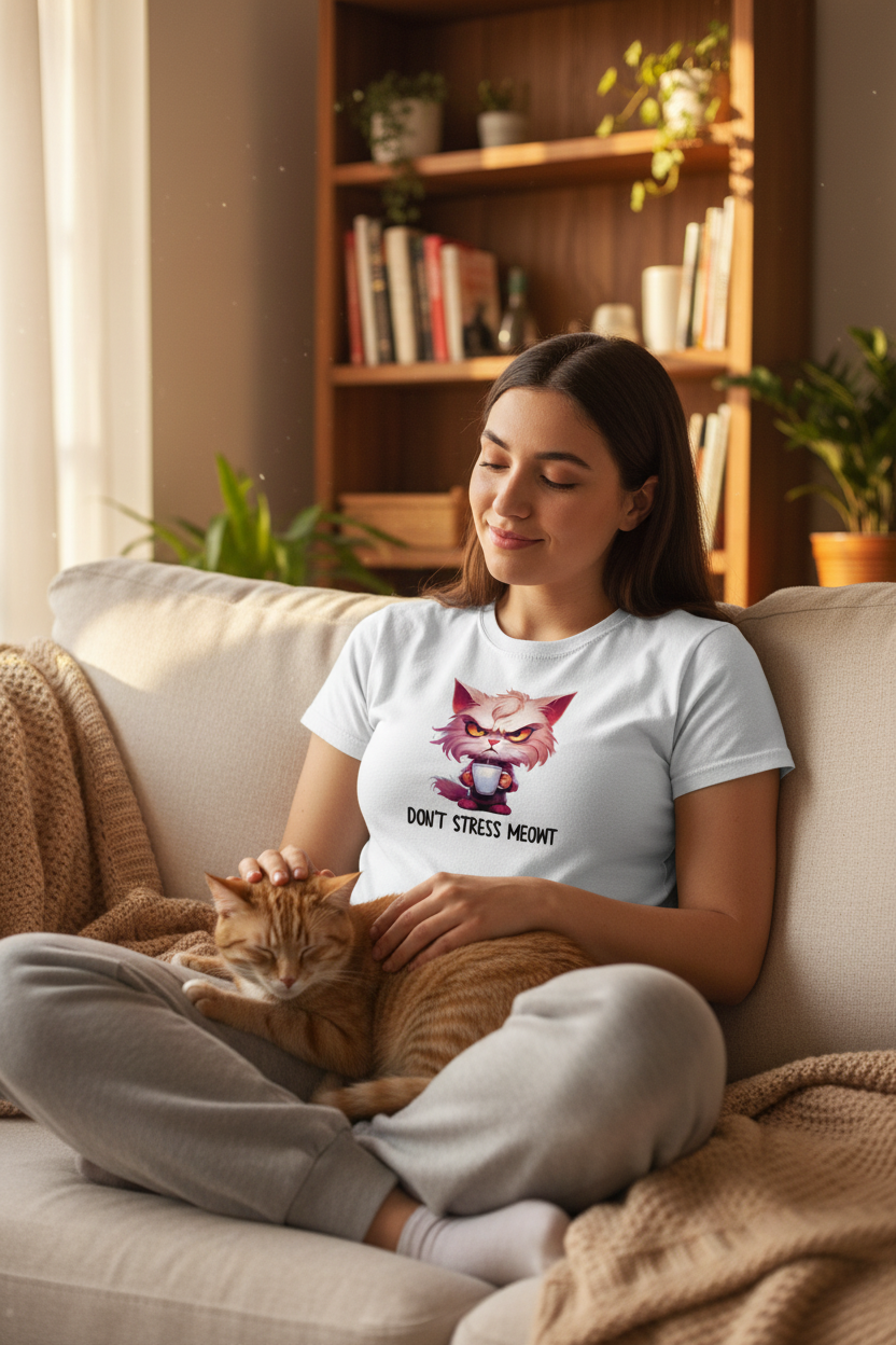 Cat T-Shirt - Stress Meowt Comfort Colors Tee