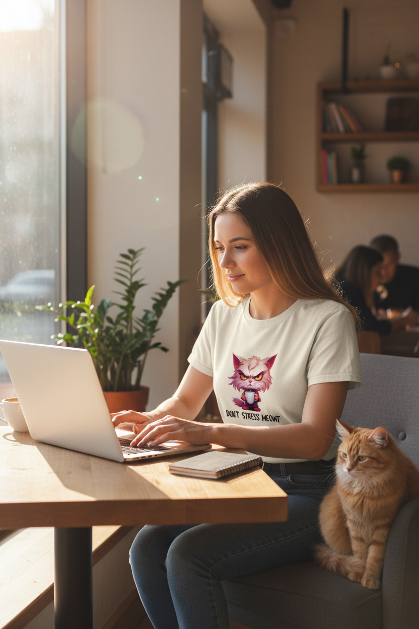 Cat T-Shirt - Stress Meowt Comfort Colors Tee