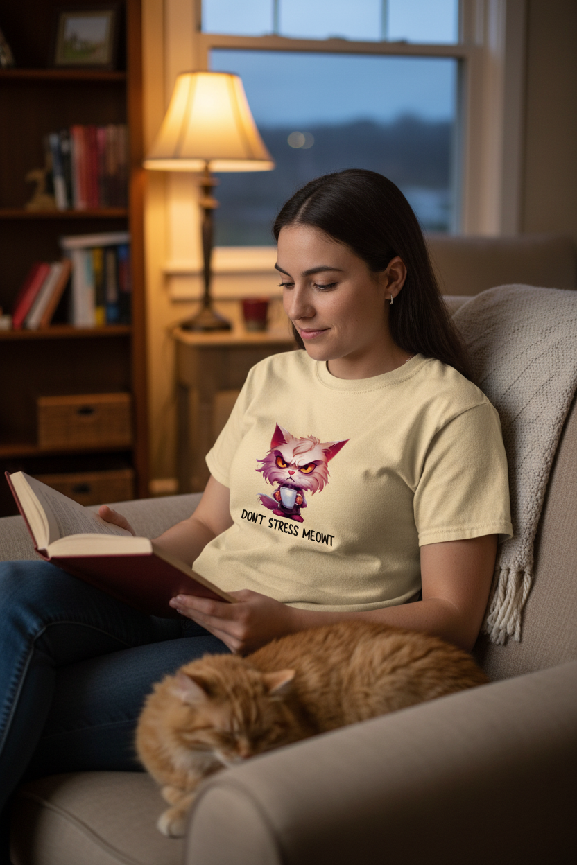 Cat T-Shirt - Stress Meowt Comfort Colors Tee