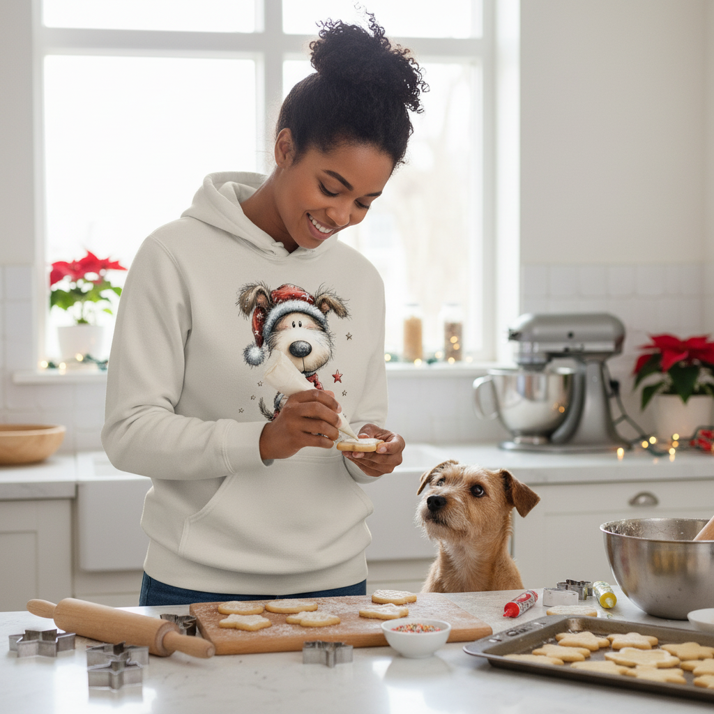 Whimsy Pup Christmas - Dog Lover Holiday Hoodie Gift